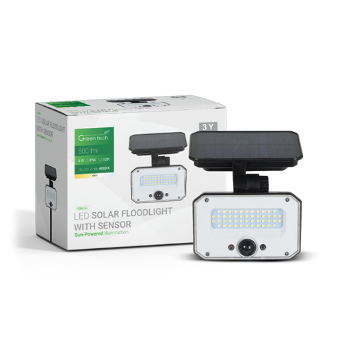 Green Tech LED solarni reflektor  5W, 4000K, IP65, 500 lm slika 2