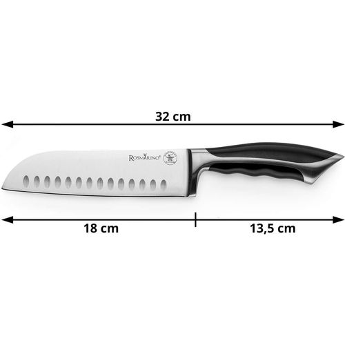 Čelični kuhinjski nož Rosmarino Blacksmith's Santoku slika 3