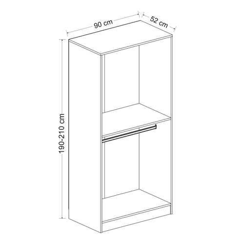 Woody Fashion Garderoba, Kale Oak - 210 slika 8