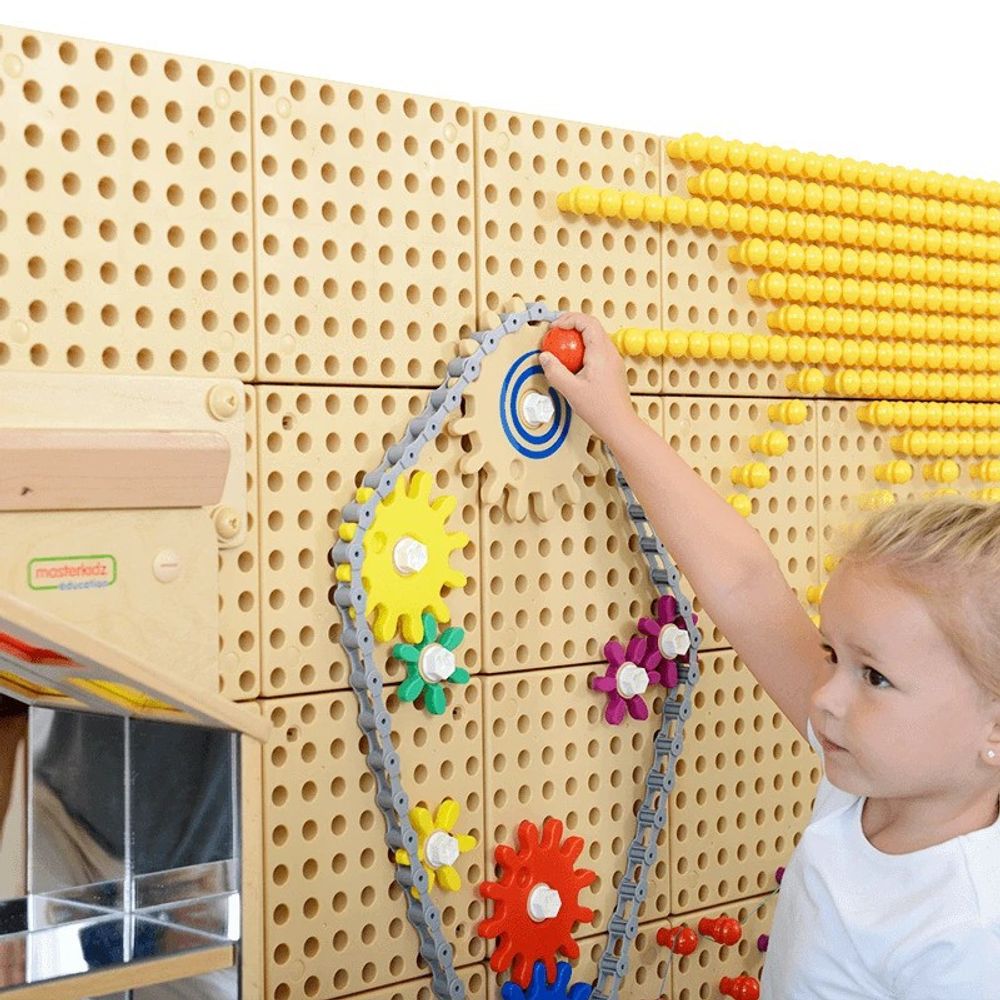 Masterkidz zidna ploča zupčanici i lanac 79 kom. izgraditi vlastiti mehanizam slika 7