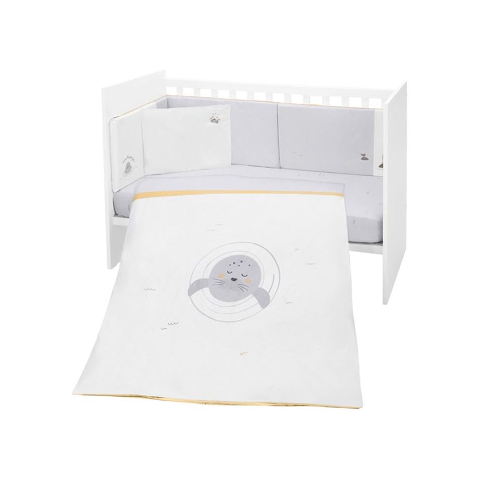 Kikka Boo Set posteljine sa ogradicom Seally Me 60x120 cm, 6 kom slika 1