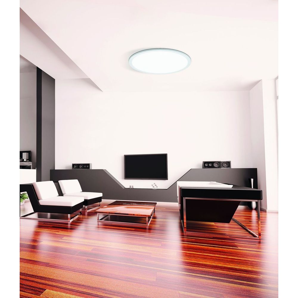 Eglo Sarsina-a LED Panel, 19,5W, Promjer 450mm, Dimabilan s Daljinskim Upravljačem, Aluminij/Bijela slika 2