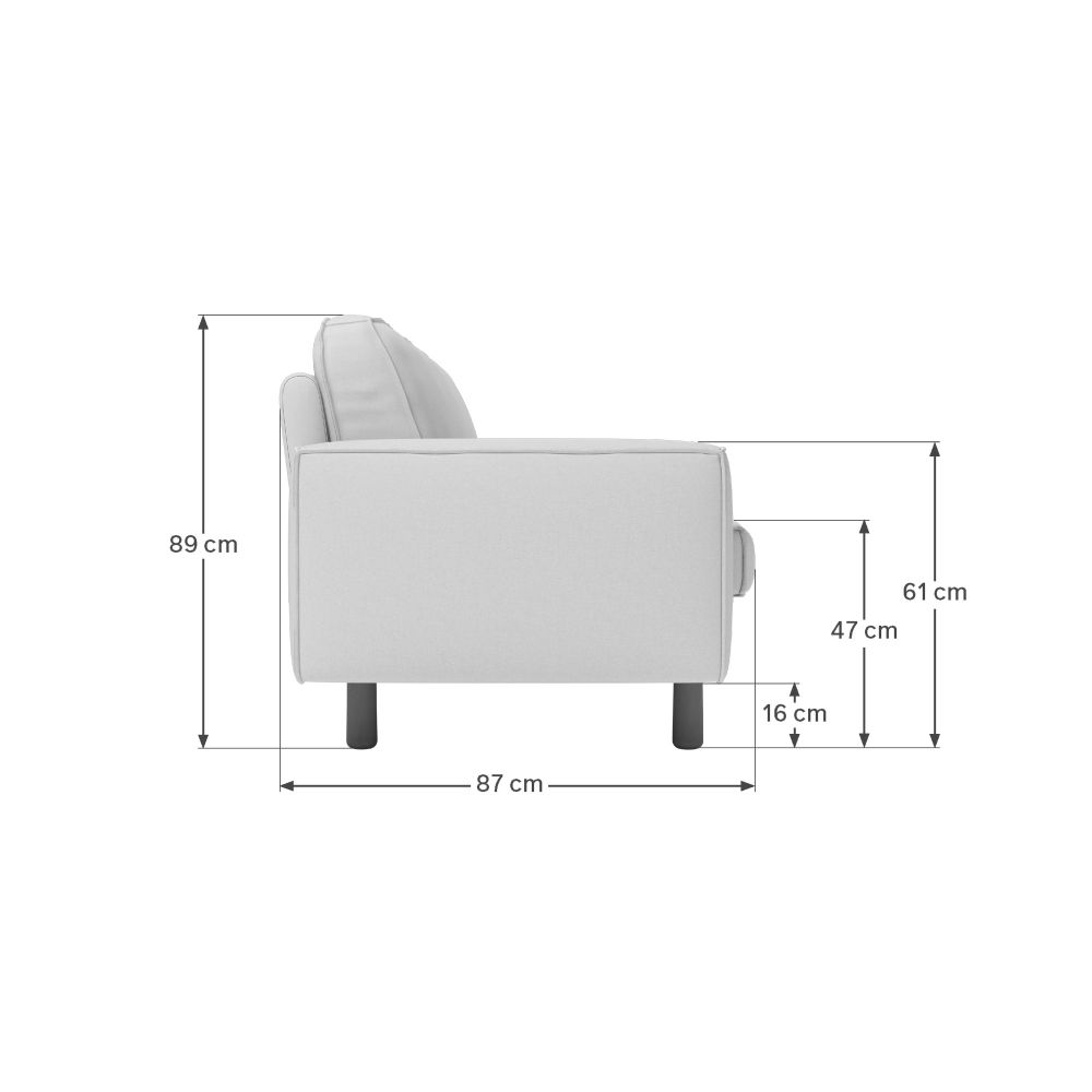 Dvosjed Sofa Sparrow 2 - boje: noćno siva orah slika 5