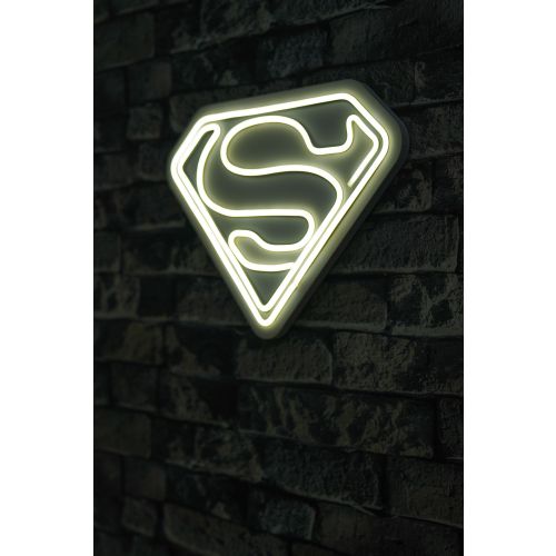 Wallity Ukrasna plastična LED rasvjeta, Superman - White slika 1