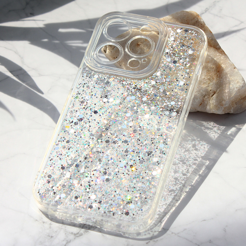 Maska Glitter za iPhone 14 Pro 6.1 srebrna slika 1