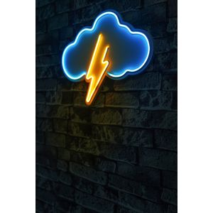 Wallity Ukrasna plastična LED rasvjeta, Thunder Storm - Blue, Yellow