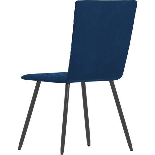 Blagovaonske stolice 6 kom plave baršunaste slika 26