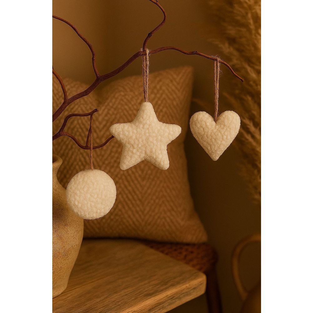Christmas ornament 3 Lu Set, colour: white slika 3