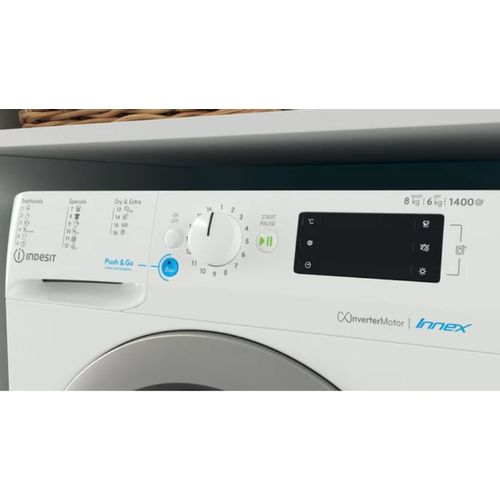 Indesit BDE 86435 9EWS EU Mašina za pranje i sušenje veša, 8/6 kg, 1400 rpm, Inverter motor, Dubina 54 cm slika 8