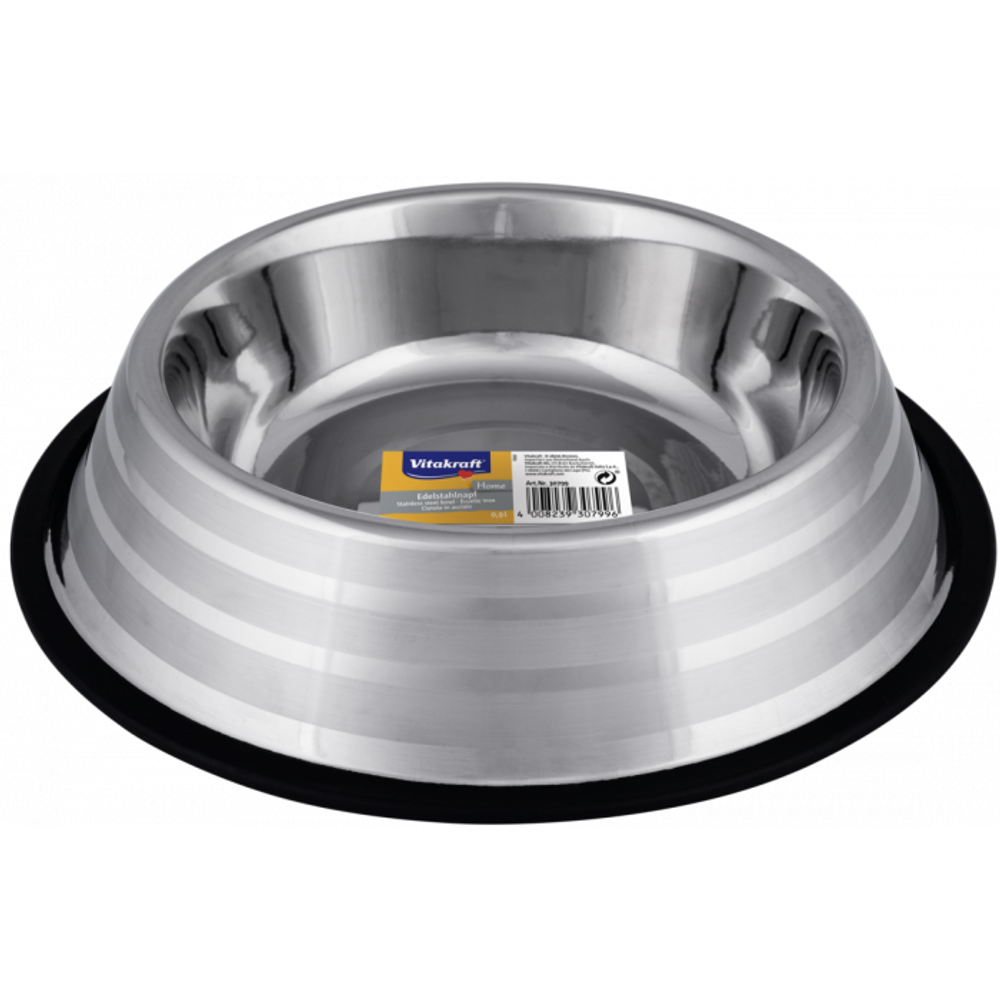 Vitakraft metalna posuda sa gumom 900ml 17cm slika 1