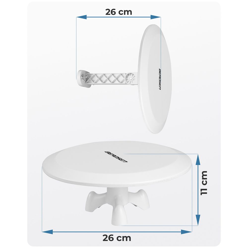 Berdsen BD-955 unutarnja/vanjska TV ultra HD 4K antena bijela slika 5