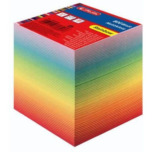 Papir za kocku 9x9x8,5 cm, 800 listića u boji, ljepljeni, Herlitz slika 2