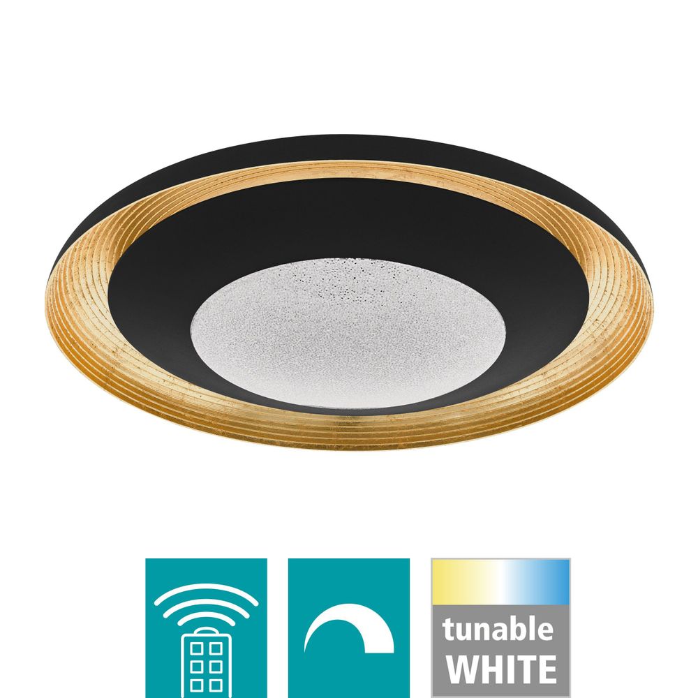 Eglo Canicosa 2 Plafonjera - LED, 24,5W, 3000lm, Promjer 495mm, Dimabilna, Crno/Zlatna slika 3