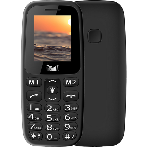 MeanIT Mobilni telefon, 1.77" zaslon, Dual SIM, BT, SOS tipka - VETERAN I MOBILNI TELEFON-CRNI slika 1