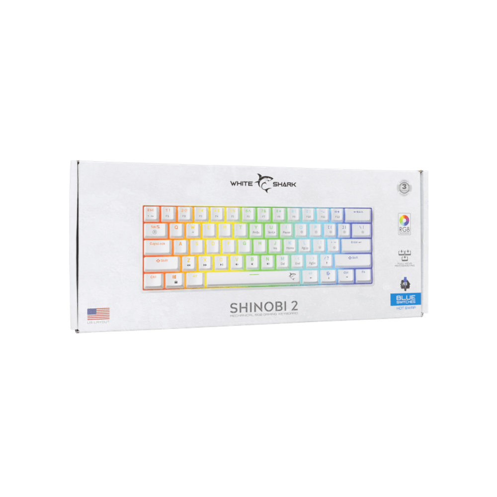 WHITE SHARK Mehanička tastatura GK-004221 SHINOBI-2 / US, plavi prekidači slika 4