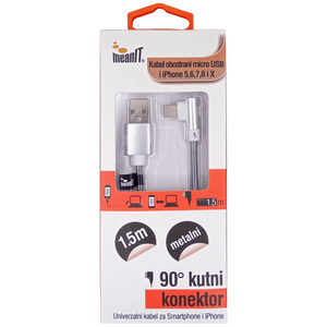 MeanIT USB kabl za smartphone i iPhone, FLIP, 1A - KABEL ZA SMARTPHONE/IPHONE