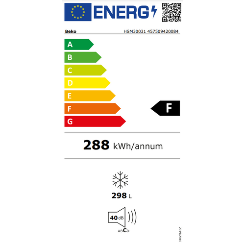 Beko HSM 30031 Horizontalni zamrzivač, 298 L, Širina 110 cm slika 6