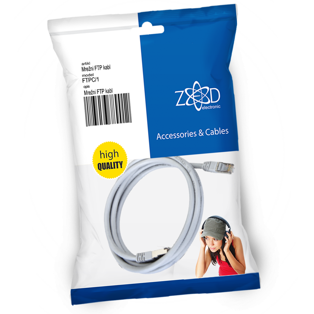 ZED electronic Mrežni FTP kabl, CAT5E, 1 met - FTPC/1 slika 1