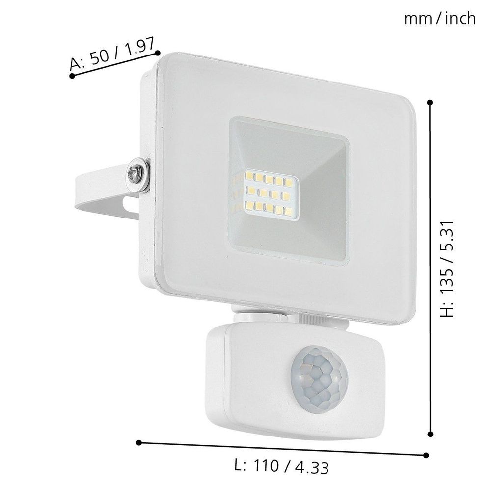 Eglo Faedo 3 vanjska/reflektor, led, 10w, sa senzorom, bijela  slika 4