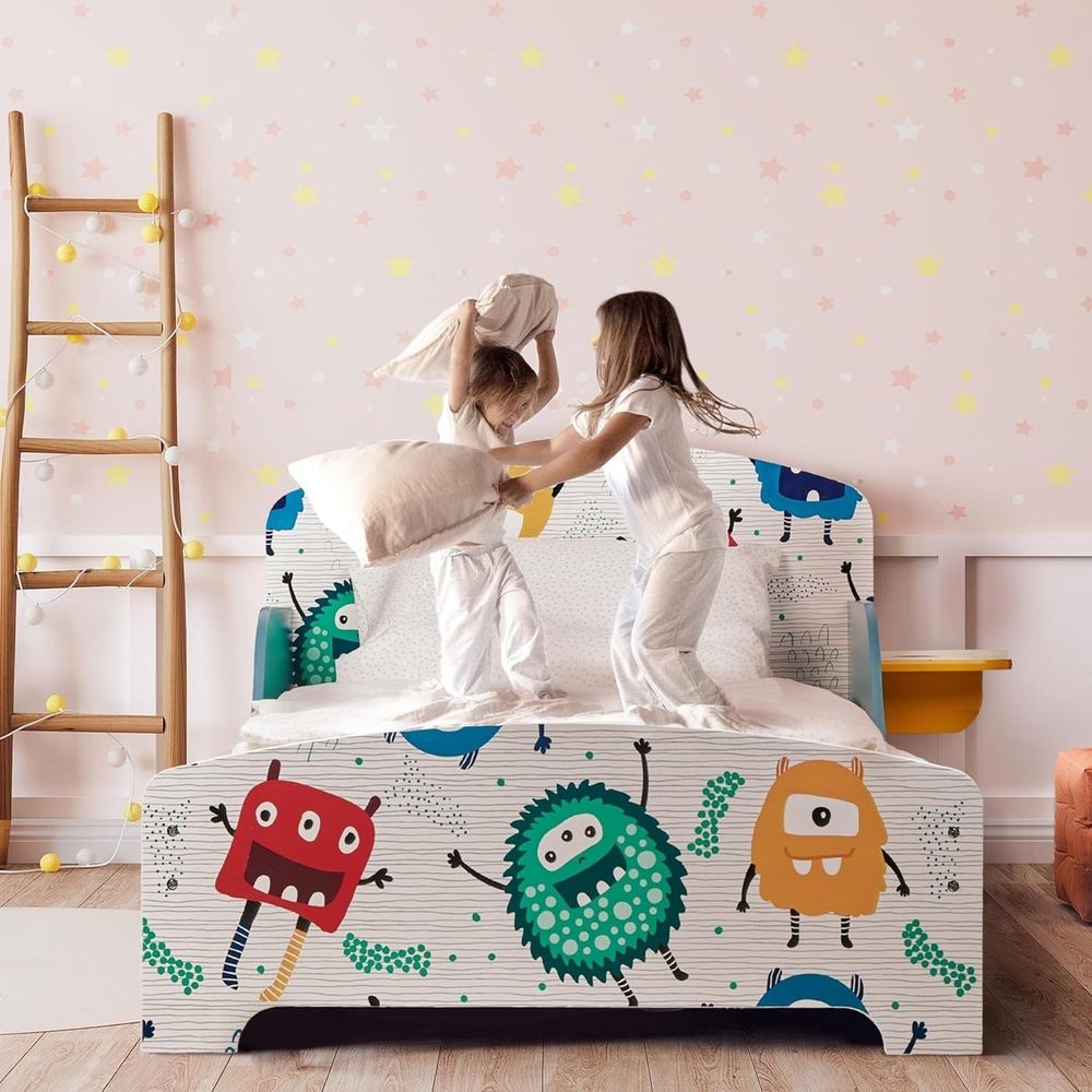 Kinder Home Drveni dječiji krevet Monster 140x70cm slika 9
