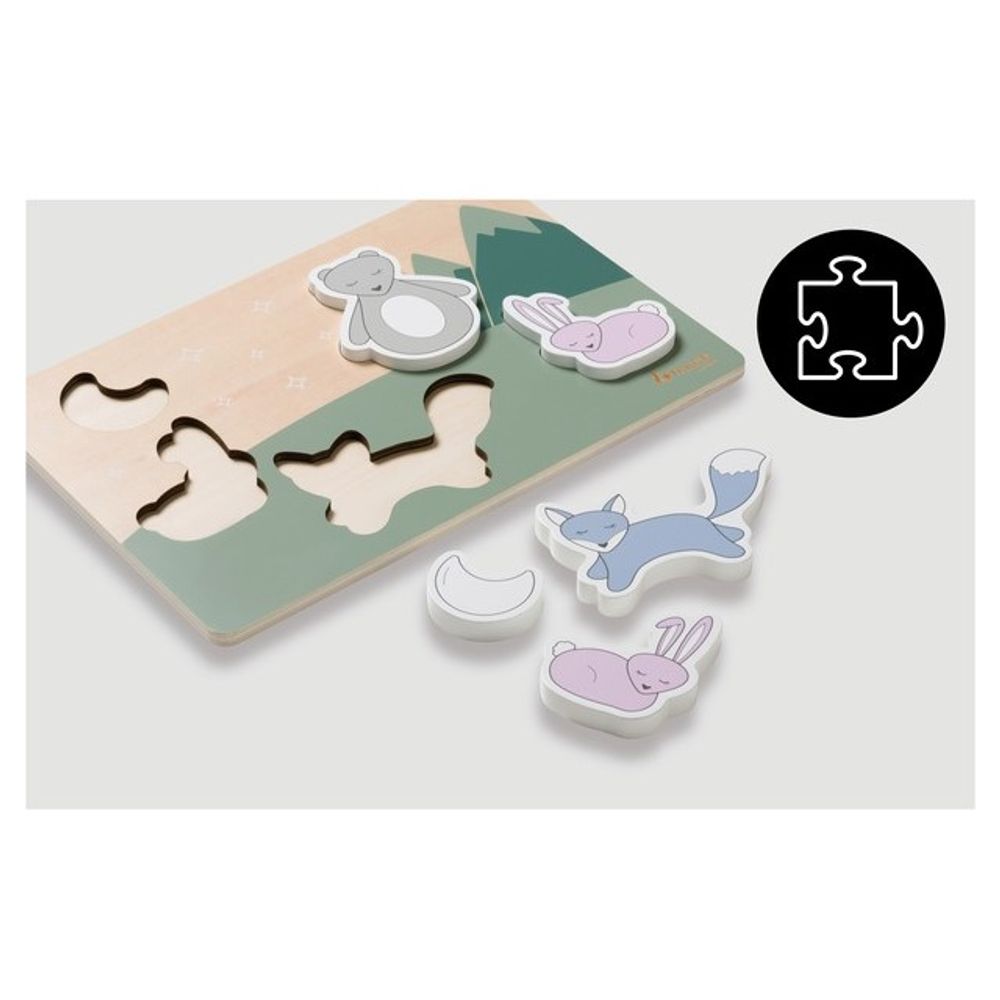 Hauck Drvena slagalica Puzzle N Sort - Šumske životinje slika 2