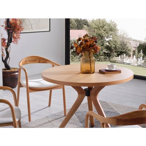 Lindy - Natural Natural Dining Table & Chairs Set (4 Pieces) slika 4