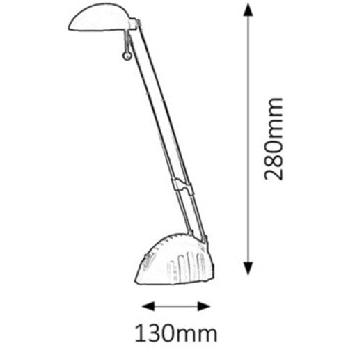 Rabalux Ronald stona lampa LED 5W, srebro slika 3