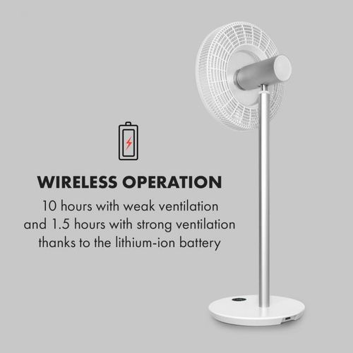 Klarstein Whisperwind Wireless stojeći ventilator, Bijela slika 2