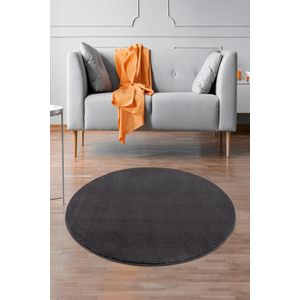 HMFPUFY-4 YUVARLAK Anthracite Carpet (60 cm)