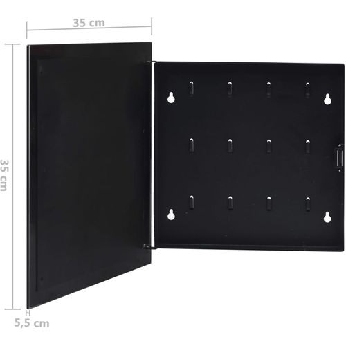 Kutija za ključeve s magnetnom pločom crna 35 x 35 x 5,5 cm slika 10