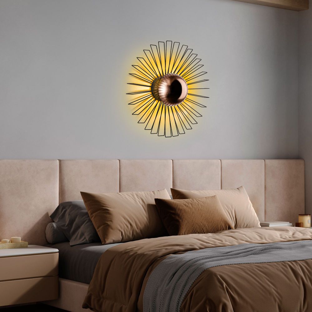Zidna Lampa Kaya - 15235 - L, boje: Crna slika 4
