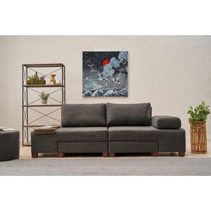 Perenna Linen - Anthracite Anthracite 3-Seat Sofa-Bed