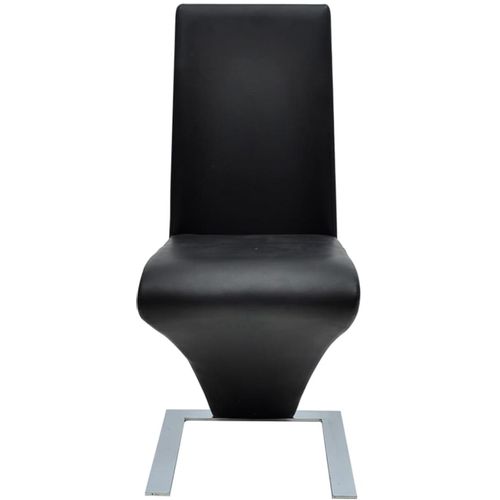 Blagovaonske stolice od umjetne kože 6 kom crne slika 17