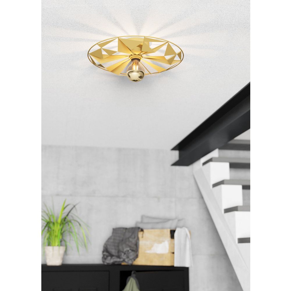 Eglo stropna/zidna lampa E27, promjer 425 mm, zlatna/trokuti "Castanuelo" slika 8
