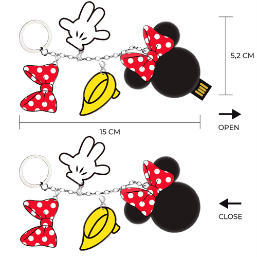 Disney USB Flash Drive 16GB, USB2.0, privjesak za ključ, Minnie - Flash Drive Minnie CHARMS 16GB 2.0 slika 2