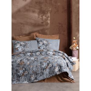 Lenora - Brown Brown Ranforce Single Quilt Cover Set