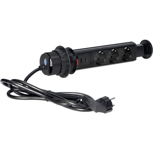 Orno Produžni kabel sa 3 x Schuko utičnice + 2 x USB, ugradbena - OR-AE-1349(GS)/B slika 5