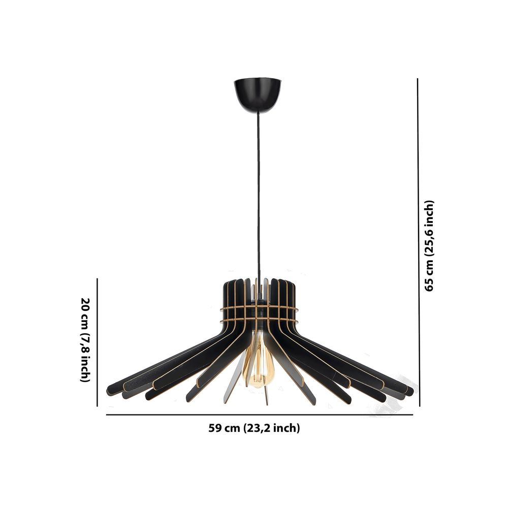 Luster Boomerang - Crni dizajnerski luster slika 6