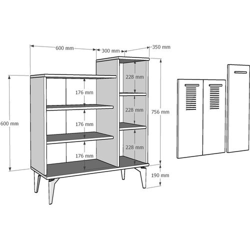 Asimo - Sapphire Oak, White Sapphire Oak
White Shoe Cabinet slika 9