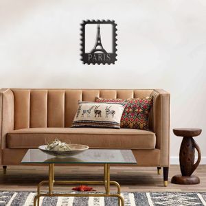 Paris Stamp Black Decorative Metal Wall Accessory