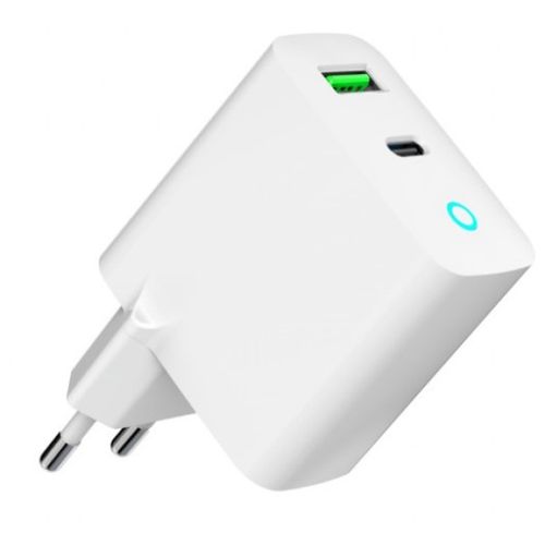 TA-UC-PDQC20L-W-01 Gembird punjac 20W, 2-port (USB-A+USB-C) LED, white slika 5