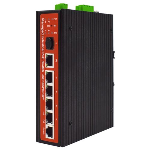 Wi-Tek WI-PMS305GF-I 5GE+1SFP Ports 48V L2 Managed Industrial PoE Switch with 4-Port PoE slika 4