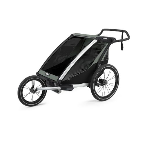 Thule Chariot Lite 2 zeleno (agava)/crna sportska dječja kolica i prikolica za bicikl za dvoje djece (4u1) slika 15