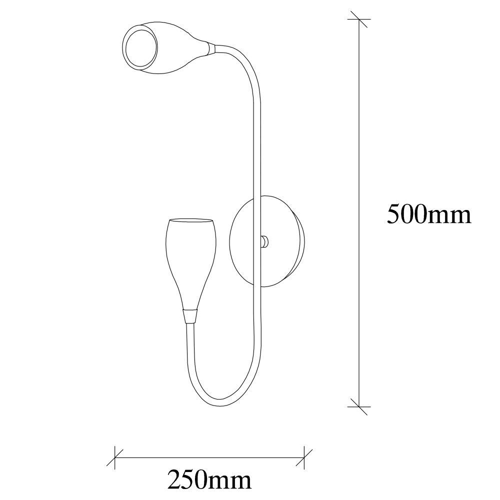 Kadeh - 3211 Crna Vintage Zidna Lampa slika 3