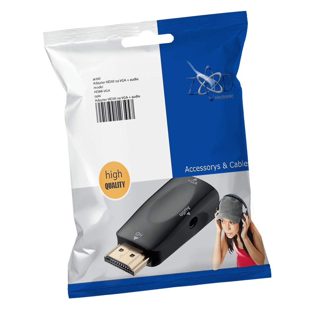 ZED electronic Adapter HDMI na VGA + audio - HDMI-VGA slika 1
