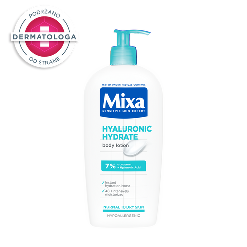 Mixa Hyaluronic intenzivno hidratantni losion za telo za normalnu do suvu kožu 400ml slika 1