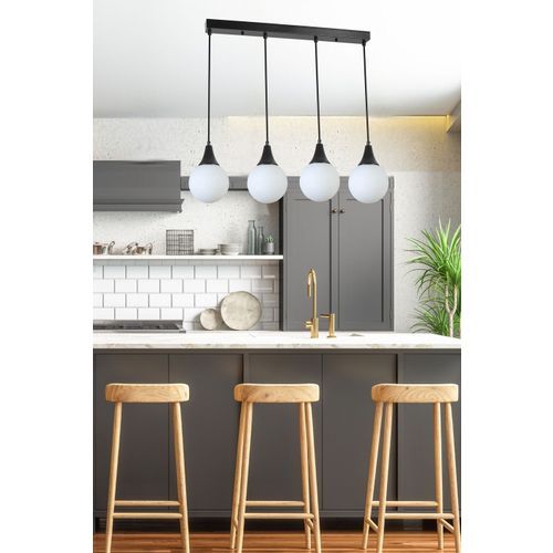 Afra 4 Lü Sıralı Siyah Beyaz Camlı Sarkıt Black
White Chandelier slika 2