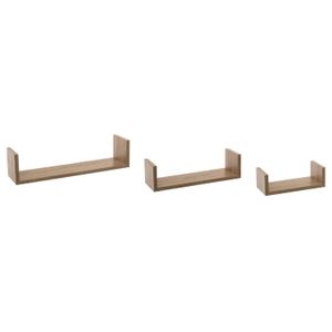 Five fixy set polica zidna 3kom mdf natur