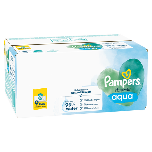 Pampers vlažne maramice Harmonie Aqua 9 x 48 komada  slika 3