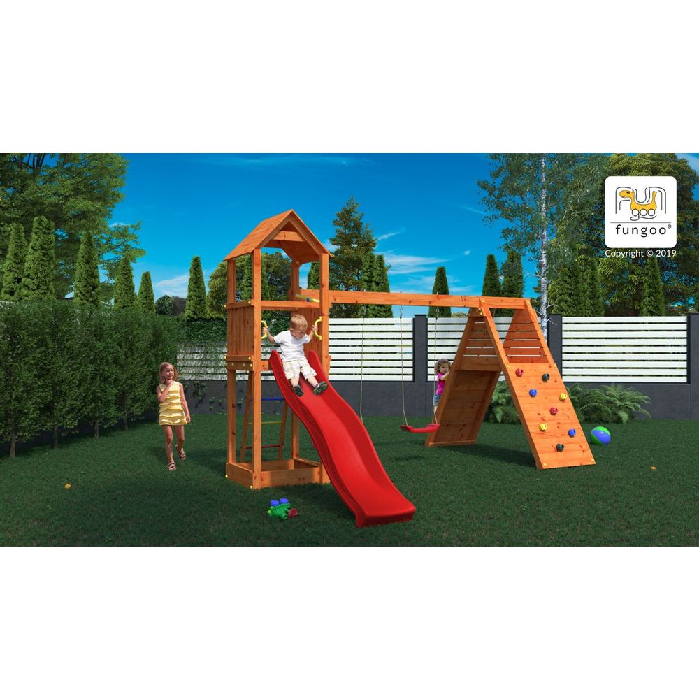 Fungoo Set FLEPPI KDI Smeđi - Drveno dječije igralište slika 2
